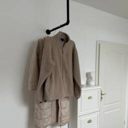 Clothes Rail Industrial Black - Ceiling Mounted Ready To Assemble Jack Wardrobe For The Hallway - thumbnail 3