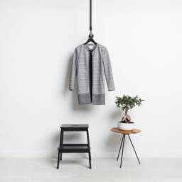 Clothes Rail Industrial Black - Ceiling Mounted Ready To Assemble Jack Wardrobe For The Hallway - thumbnail 2