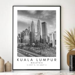 Kuala Lumpur Print Petronas Towers, Malaysia Skyline Wall Art - thumbnail 2