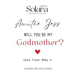 Will You Be My Godmother Candle - Auntie Proposal Gift Ask Personalised - thumbnail 2
