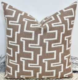 Luxury Taupe White Cushion For A Bed, Beds, Sofa, Sofa Set, Bed Textured Cushion, Scatter Cushion - Style No. 184