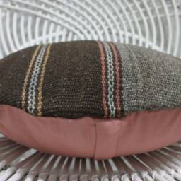 Kilim Pillow, Antique Pillows, Body 18x18 Pink Pillow Covers, Round Cover, Retro Throw Chair 58 - thumbnail 4