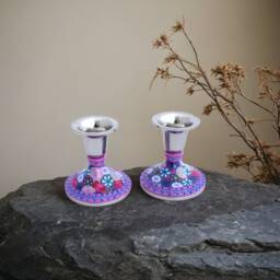 Mini Candle Holders, Home Accessories, New Gift, Bat Mitzvah Jewish Wedding Candles Holder, Table Decoration Set, Shabbat - thumbnail 4