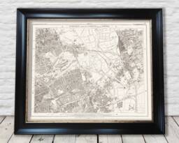 Old London Map Print 1877 Stratford, Victoria Park, Hackney Wick - Exceptional Quality 230Gsm Framed Unframed Free Standard Delivery - thumbnail 1