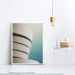 Guggenheim Museum Modern Architecture Art Print - Graphic Illustration Abstract Poster Minimalist New York - thumbnail 3