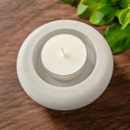 Concrete Tea Light Candle Holder Heart, Moon & Star - Minimalist Decor - thumbnail 2