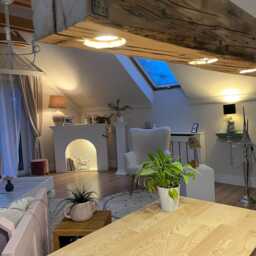 Unique Wooden Beam Pendant Light, Rustic Farmhouse Style - thumbnail 2
