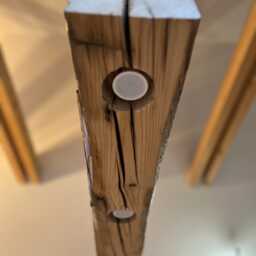 Unique Wooden Beam Pendant Light, Rustic Farmhouse Style - thumbnail 3