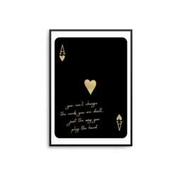 Ace Of Hearts Motivational Quote Print Inspirational Wall Art - thumbnail 2