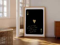 Ace Of Hearts Motivational Quote Print Inspirational Wall Art - thumbnail 1