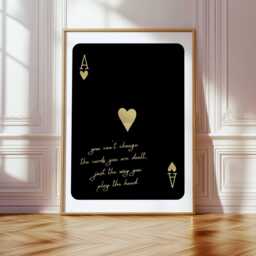 Ace Of Hearts Motivational Quote Print Inspirational Wall Art - thumbnail 3