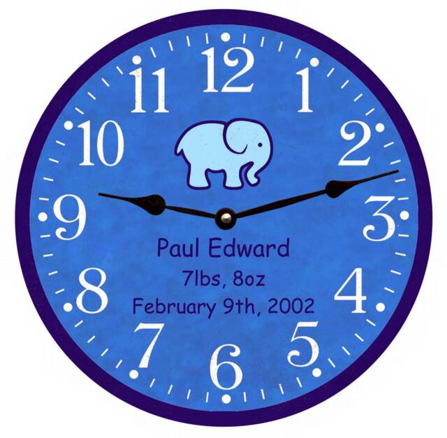 Custom Clock For Baby's Birth Stats - Unique Baby Gift - image 1