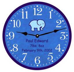 Custom Clock For Baby's Birth Stats - Unique Baby Gift - thumbnail 1