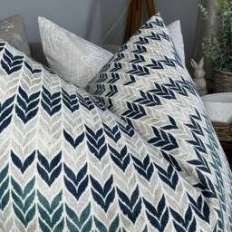 Modern Design Cushion Cover, Decorative Sofa Pillow Teal - Beige Chair Scatter Cover 18 - thumbnail 3