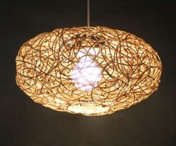 Handwoven Rattan Pendant Light, Oval-Shaped Ceiling Lamp, Rustic Light Fixture, Eco-Friendly Lighting, Lampshade W15.7
