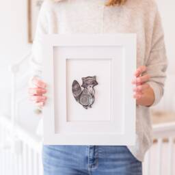 Racoon Nursery Decor, Jungle Theme Nursery, Wall Art, Boy Safari - thumbnail 3