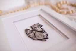Racoon Nursery Decor, Jungle Theme Nursery, Wall Art, Boy Safari - thumbnail 1