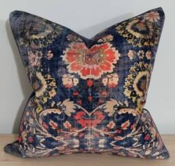 Linwood Omega Prints Genie Blue & Velvet Cushion Cover 40x40 cm - thumbnail 1