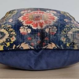 Linwood Omega Prints Genie Blue & Velvet Cushion Cover 40x40 cm - thumbnail 2