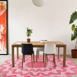 Burst Hand Tufted Wool Rug, Colorful Irregular Area Rug - thumbnail 2