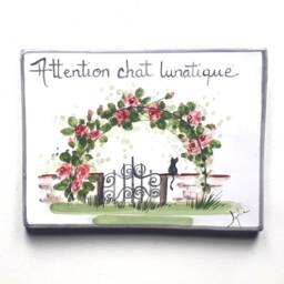 Customizable House Sign Made Entirely By Hand, Beware Of The Moody Cat - thumbnail 2