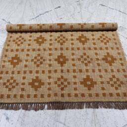 Hand Knotted Wool Jute Rug Traditional Persian Kilim Design - thumbnail 4