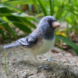 Mr. Dark-Eyed Junco, Needle Felted Bird Sculpture - thumbnail 2