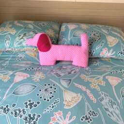 Dachshund Cushion Sausage Dog Gift For Lover Her Owner Girls Bedroom Decor Pink Dots - thumbnail 2