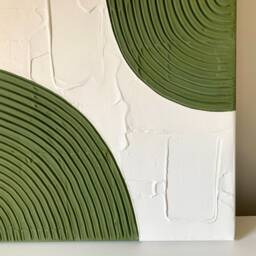 Plaster Wall Art, Set Of 2, Textured Canvas, White Painting, Painted 3D, Minimalist Decoration, Home Decor - thumbnail 2