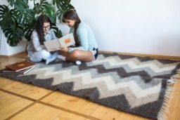 Chevron Area Rug 5x7 Warm Floor Cover