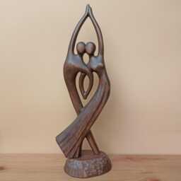 "Modern Wood Statue ""Unity" - thumbnail 2