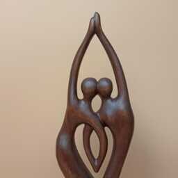 "Modern Wood Statue ""Unity" - thumbnail 4