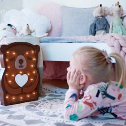 Teddy Bear Night Light Scandinavian Kids Room Decor - thumbnail 2