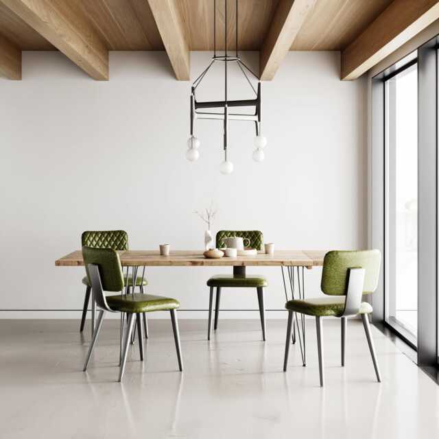 Handcrafted Reclaimed Wood Expandable Dining Table With Hairpin Legs - image 1