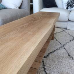 Solid Oak Hall Bench - Wooden Hallway Console - thumbnail 3