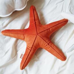 Velvet Starfish & Seashell Pillow Set Coastal Nursery Decor - thumbnail 2