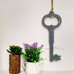 Wooden Key Wall Hanging Decor, Entry Pendants, Rustic Key, Skeleton Key Pendants, Shabby Keys Home Decor - thumbnail 3