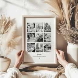Personalised Bereavement Photo Frame, Sympathy Collage Print For Remembrance, Memorial Tribute Loss Of A Loved One, in Loving Memory - thumbnail 3