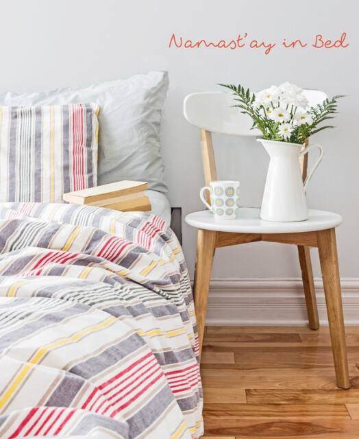 Namast'ay in Bed Quote Wall Decal - Kids Room Decor - image 1