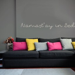 Namast'ay in Bed Quote Wall Decal - Kids Room Decor - thumbnail 2