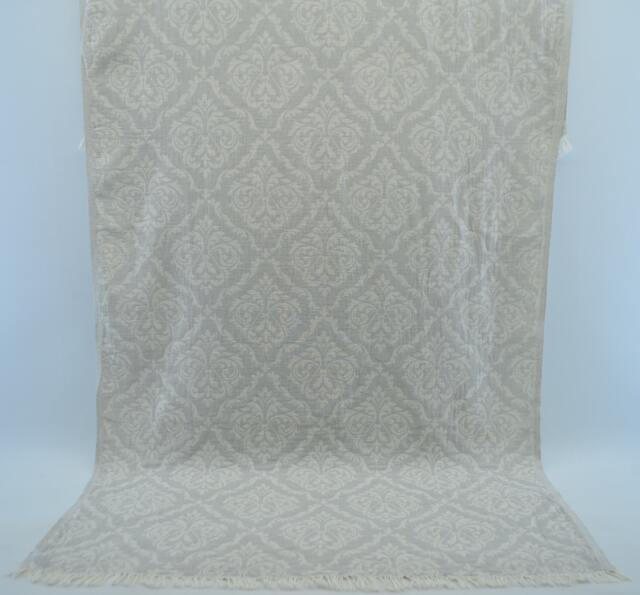 "Light Gray Towel, Kilim Towel, Double Face Towel, Geometric Towel, Turkish Towel, Bath Towel, Turkish Peshtemal, Aztec Towel, 35""x68" - image 1