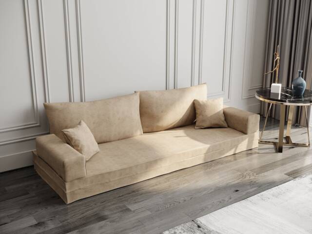 Customizable Floor Sofa Bed - Foam Couch, 100+ Colors - image 1