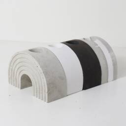 Rainbow Arch Candlestick Candle Holder Made Of Concrete, Decorative Item For Living Room Or Bedroom, Holder, Home Accessories - thumbnail 3