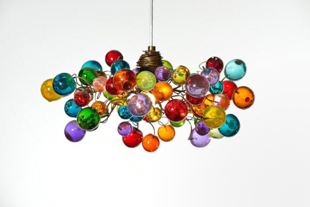 Bubbles Lighting, Ceiling Pendant Light With Multicolored Bubbles For Kitchen Island, Bedside - Modern Lighting - image 1