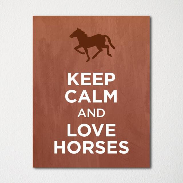 Keep Calm & Love Horses - Fine Art Print Choice Of Color Purchase 3 Receive 1 Free - image 1