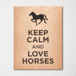Keep Calm & Love Horses - Fine Art Print Choice Of Color Purchase 3 Receive 1 Free - thumbnail 2