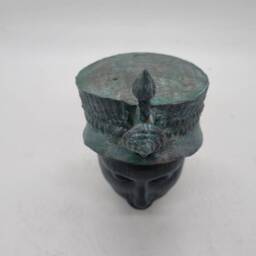 Weathered Ife Bronze Ori Olokun Head Bust, African Yoruba Art Statue, Benin Bronze, African Spirituality Figure, 3D Printed Ethnic Sculpture - thumbnail 3