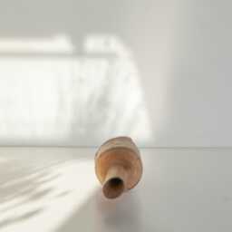Rustic Wood Vase Scandinavian Home Decor Candlestick - thumbnail 3