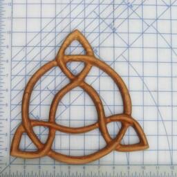 Open Triquetra Celtic - Knot Of Communication Wall Hanging Trinity Art Triangle Wood Carving Irish Home Decor - thumbnail 4