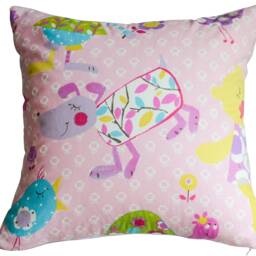 Set Of Two Girls Nursery Pillow Covers, Pink Purple Animal Print - thumbnail 3